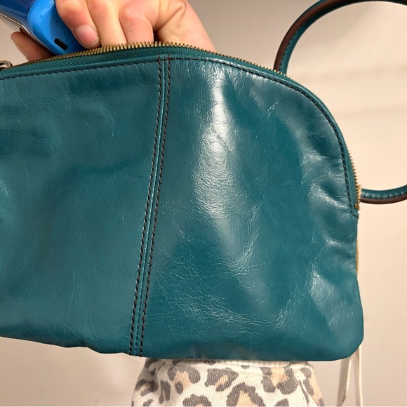 HOBO Turquoise Leather Wristlet with Ring Handle - Picture 3 of 5